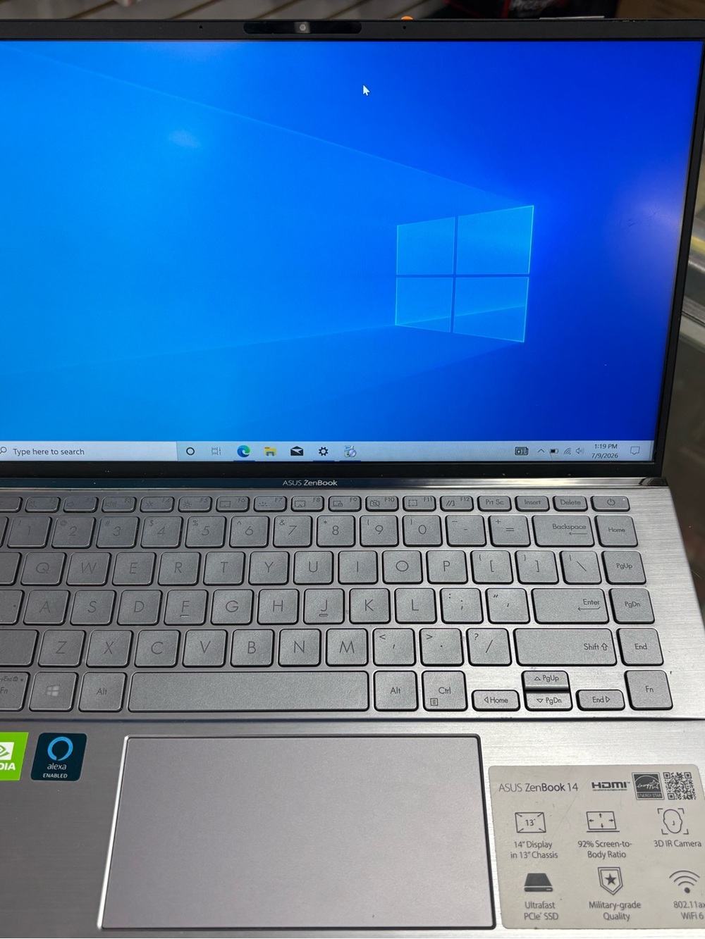 High Performance Asus Zenbook laptop